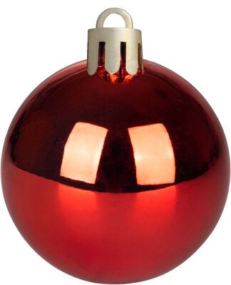 MagicHome vianočné gule na stromček, červené, mix 47 ks