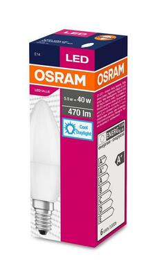 Ziarovka OSRAM® LED FR 040 (ean1066) non-dim, 5,7W/865 E14 6500K Value CLASSIC B