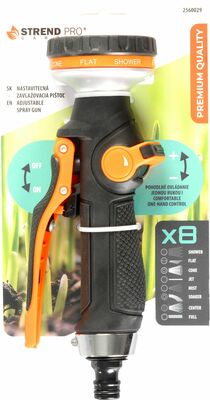 Strend Pro Garden, pištoľ zavlažovacia záhradná, 8 vzorov, plast, 2560029