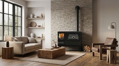 Sporák 6020-U AURA L, 9kW, pravý, černý, 900x560x770mm