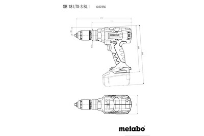 Metabo SB 18 LTX-3 BL I aku vŕtcí skrutkovač 18V bez aku 602356840