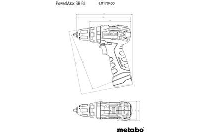 Metabo PowerMaxx SB BL aku príklepový skrutkovač 12V 2x2,0Ah aku 601784500