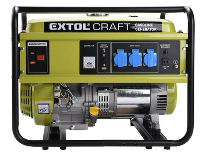 Extol Craft elektrocentrála rámová benzínová, 1F, 5,5kW/230V, 421010