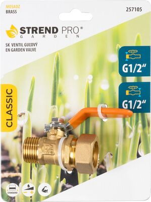 Strend Pro Garden regulačný medzikus, ventil, mosadzný, G1/2"