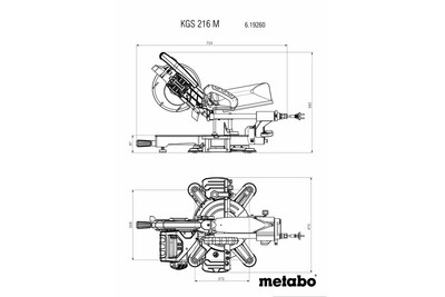 Metabo KGS 216 M Set pokosová píla 216mm 690827000