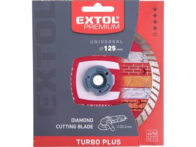 Extol Premium kotúč rezný diamantový Turbo plus, 125mm 8803032