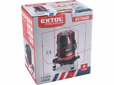 Extol Premium křížový samonivelační laser červený 360 ° 8823311