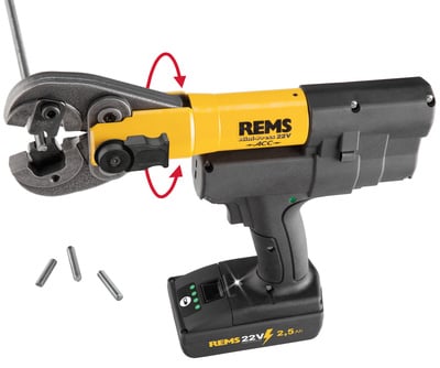 Rems Mini-Press 22V ACC Li-lon Basic Pack, 1x2,5Ah aku + 3x čeľuste V15+18+22, 578031