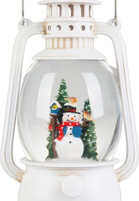 Lampáš MagicHome Vianoce, snehuliak, plast, 1xLED teplá biela, 12x10x20.5 cm, 3xAA