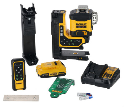 DeWalt DCLE34035D1 krížový laser zelený 3x360° s diaľkovým ovládaním 18V 1x2,0Ah aku