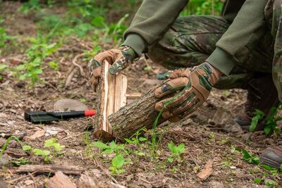 Strend Pro Camo pracovné rukavice camouflage, veľkosť 9/L