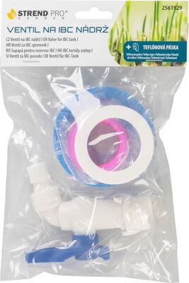 Strend Pro záhradný ventil 3/4", 16 mm, s redukciou na IBC nádrž, PVC