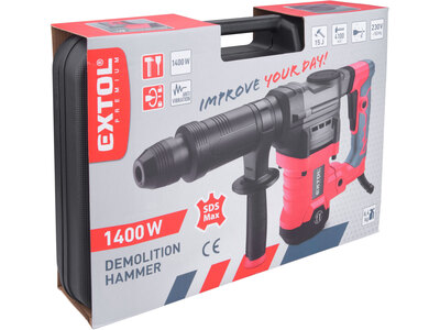 Extol Premium sekacie kladivo SDS-max, príkon 1400W, energia úderu 15J, 8890301
