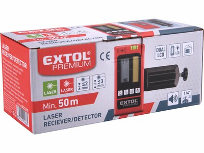 Extol Premium laserový detektor pre červený a zelený laser, 8823390