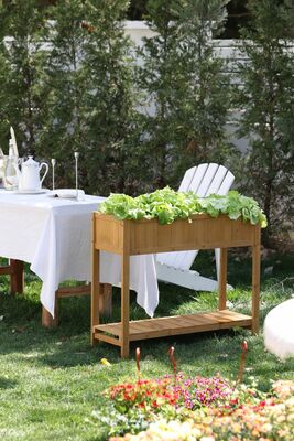 Strend Pro Garden, 89x33x76 cm vyvýšený záhon drevený, so spodnou policou 89x33x76cm