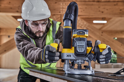 DeWalt DCW620H2 aku horná fréza 18V, 2x 5,0Ah aku Powerstack