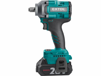 Extil Industrial Share20V aku rázový uťahovák 1/2", 1x 2Ah, 500Nm