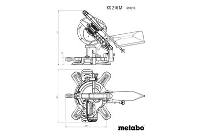 Metabo KS 216 M skracovacia píla 216mm 610216000