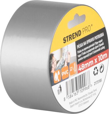 Strend Pro,  páska na opravu PVC potrubia, 48 mm, 10 m, šedá
