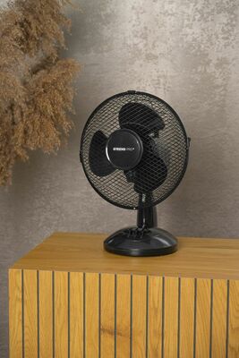 Strend Pro stolový ventilátor, čierny, 23 cm, 25 W