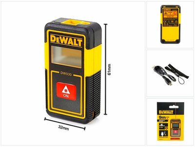 DeWalt DW030PL kapesní laserový dálkoměr 9m