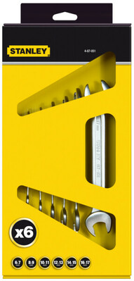 Stanley 6dielna sada vidlicových kľúčov v krabici 6-17mm, 6ks 4-87-051