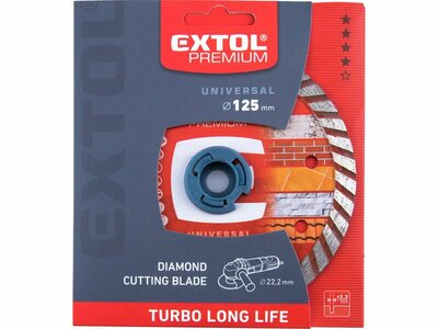 Extol Premium kotúč rezný diamantový LONG LIFE, Turbo 125mm 108952