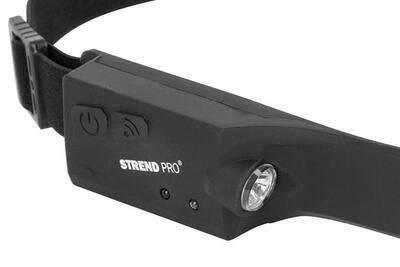 Strend Pro Headlight H4034 čelovka LED+XPE, 200 lm, 1200 mAh, senzor pohybu