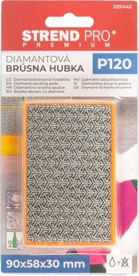 Strend Pro Premium diamantová brúsna špongia 90x58x30 mm, P120
