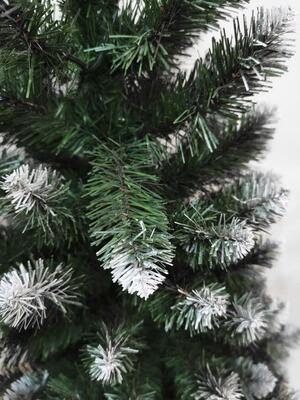 MagicHome vianočný stromček Nico, jedľa v jute, zasnežené konce,  90 cm