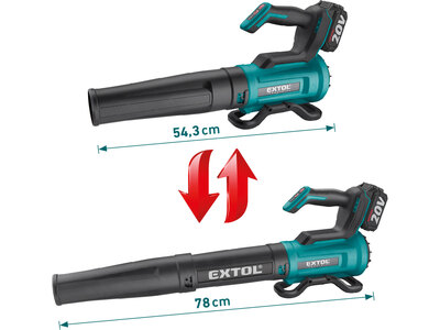 Extol industrial Share20V aku záhradný fukár 20V, 1x4,0Ah aku, 8791906