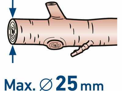 Extol Craft aku nožnice na konáre bezuhlíkové, 20V, 1x 2Ah Li-ion, 402456