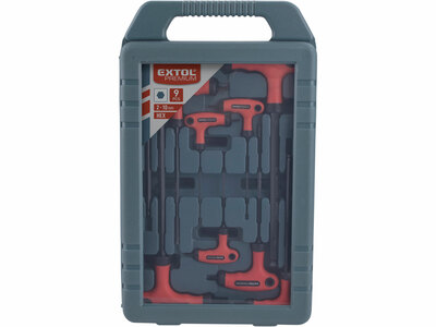Extol Premium imbusové klíče v kufříku, 9ks sada 2-10mm 8819301
