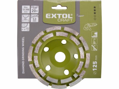 Extol Craft kotúč brúsny diamantový dvojradový, 125mm, pozdĺžne lamely 903025
