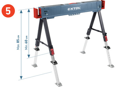 Extol Premium pracovný podstavec skladací "koza", kovový, max. 550kg, 8859999