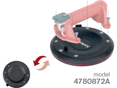 Fortum akumulátorová prísavka ø200mm, max.150kg, USB-C nabíjanie, max.150kg, 4780872