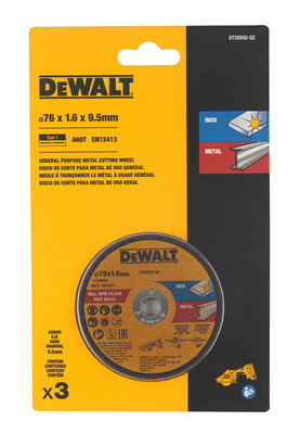 DeWalt rezný kotúč pre DCS438, 76x1,6mm 3ks DT20592