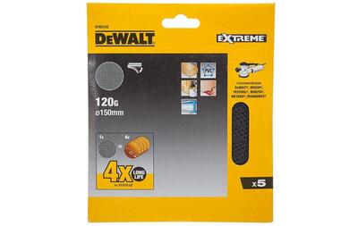 DeWalt brusná síťovina pro excentrické brusky 150mm P120, 5ks DTM3125