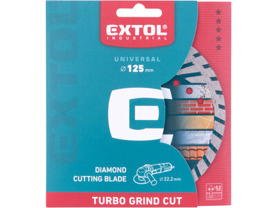 Extol Industrial Turbo Grind Cut, diamantový řezný kotouč na beton a železobeton 125mm 8703062