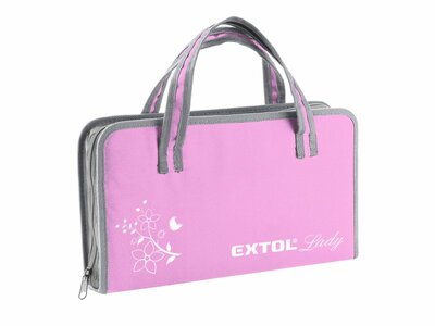 Extol Craft Sada nářadí 29ks, růžové textilní pouzdro 6596