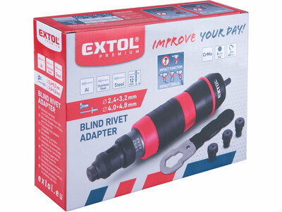 Extol Premium nadstavec na nitovanie trhacích nitov 2,4-4,8mm, pre aku vŕtačku, 8813752