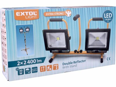 Exol Light svítilna pracovní LED se stojanem, 2x30W 43283