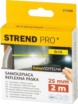 Strend Pro lepiaca páska reflexná žltá, 25 mm, L-2 m