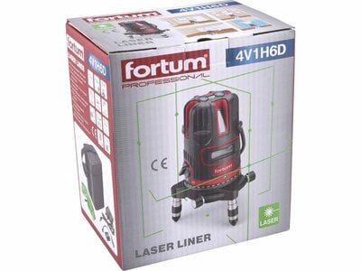 Fortum krížový laser 3x360° zelený 4780212