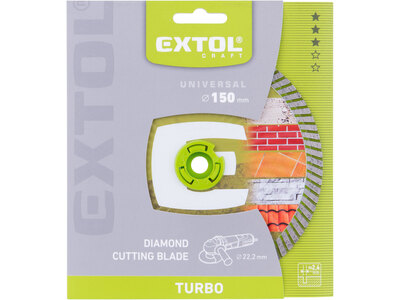 Extol Craft diamantový řezný kotouč Turbo na cihlu, beton a železobeton 150mm 903053