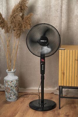 Strend Pro stojanový ventilátor s diaľkovým ovládaním, 40 cm, 45 W
