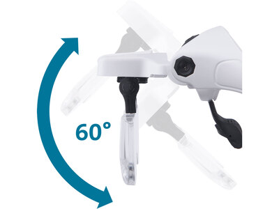 Okuliare s lupou a LED svetlom, 1-1,5-2-2,5-3,5x zväščenie, 4 LED, USB, EXTOL LIGHT