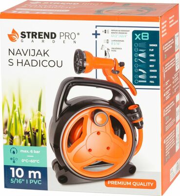 Strend Pro Garden, navíjač so záhradnou hadicou, pištoľ, 10m, 5/16", 2560033