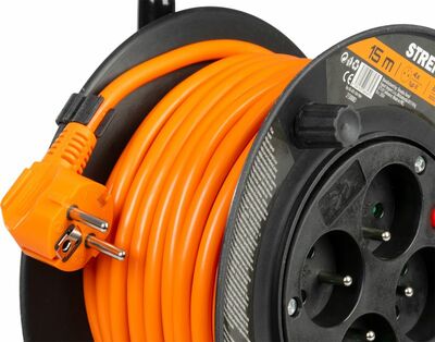 Strend Pro DG-FB04 predlžovací kábel na bubne, 15m 2130083