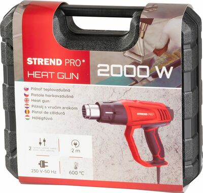 Strend Pro HG202 teplovzdušná pištoľ v kufríku 2000W, 213809A